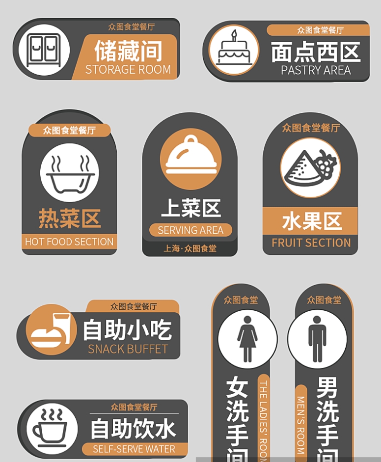 餐饮行业导视标识设计方案